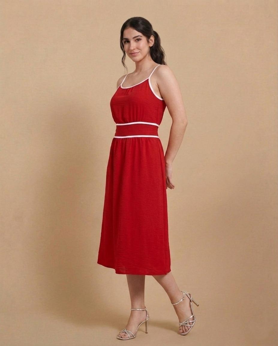 Vestido Rojo Intenso