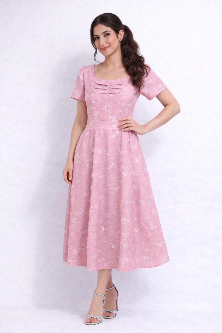 Vestido Rosa Romántico