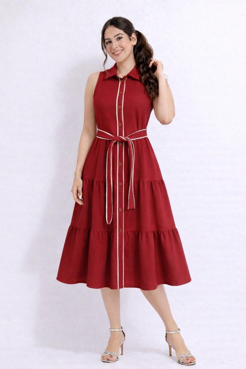 Vestido Rojo Camisero